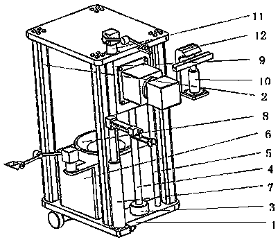 Vertical steel bar welding robot in construction site