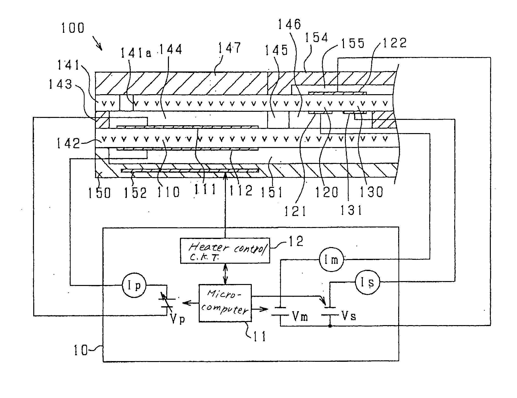 Heater controller for gas sensor ensuring stability of temperature control