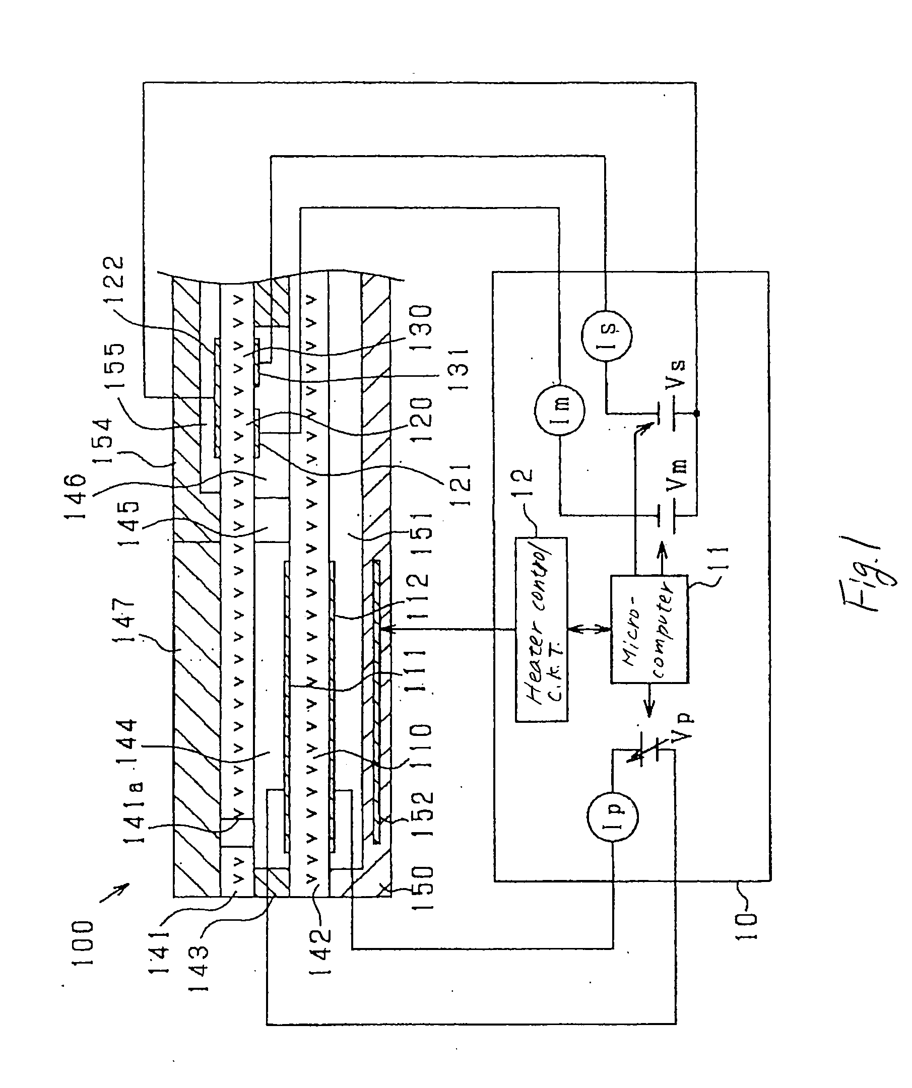 Heater controller for gas sensor ensuring stability of temperature control