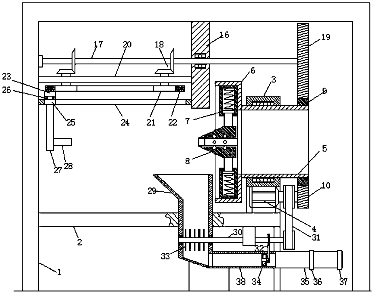 Pretreatment all-in-one machine for bamboo processing