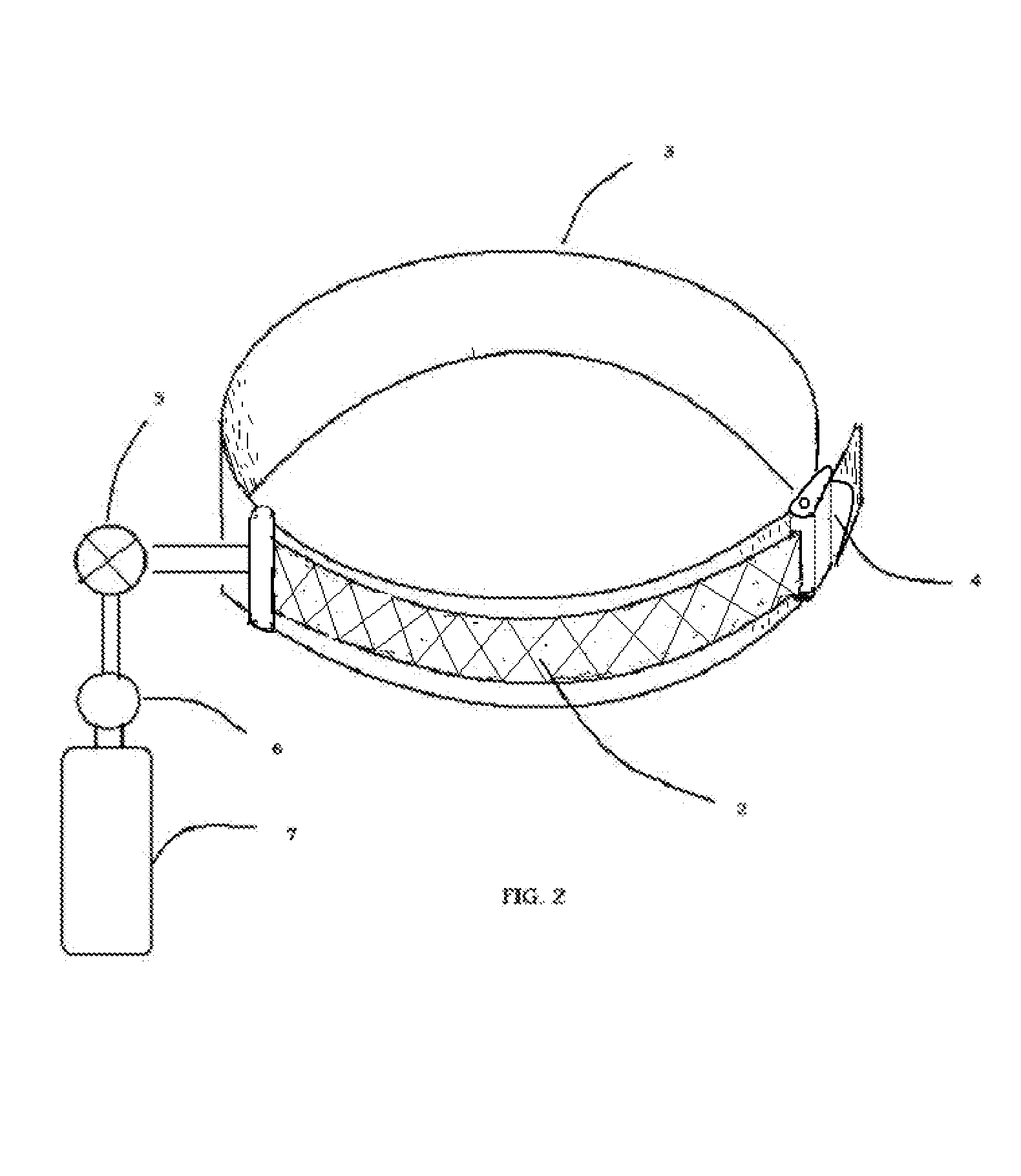 Body surface compression with pneumatic shortening element