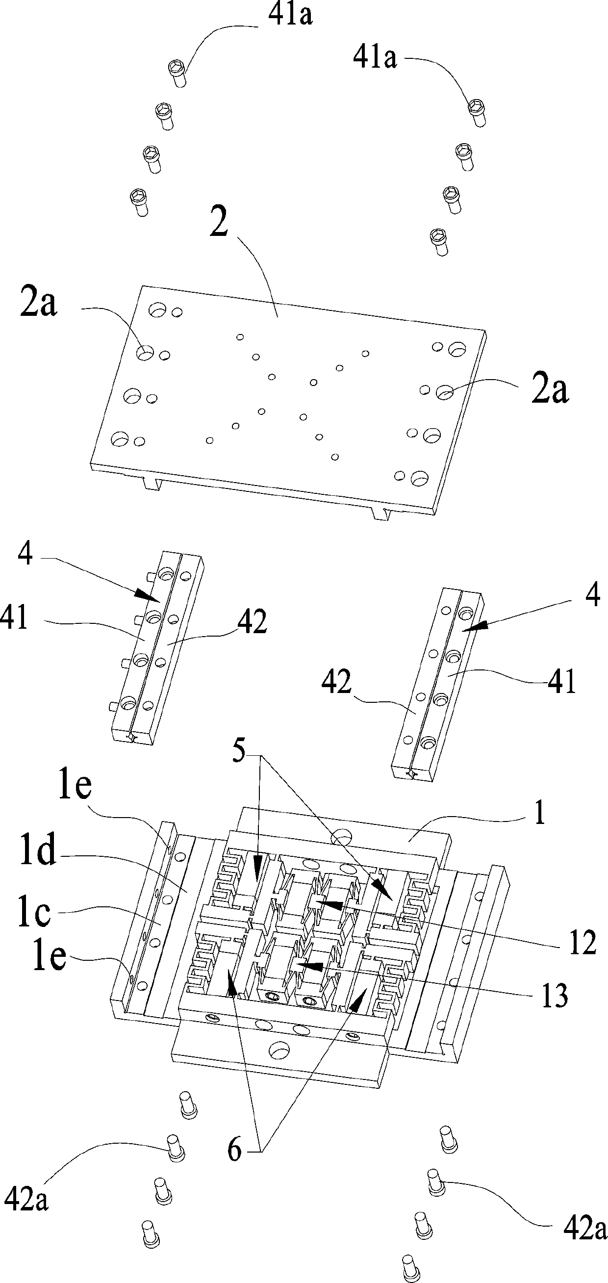 Structurally integrated in-situ actuation fully-displaced composite amplified piezoelectric inchworm linear platform