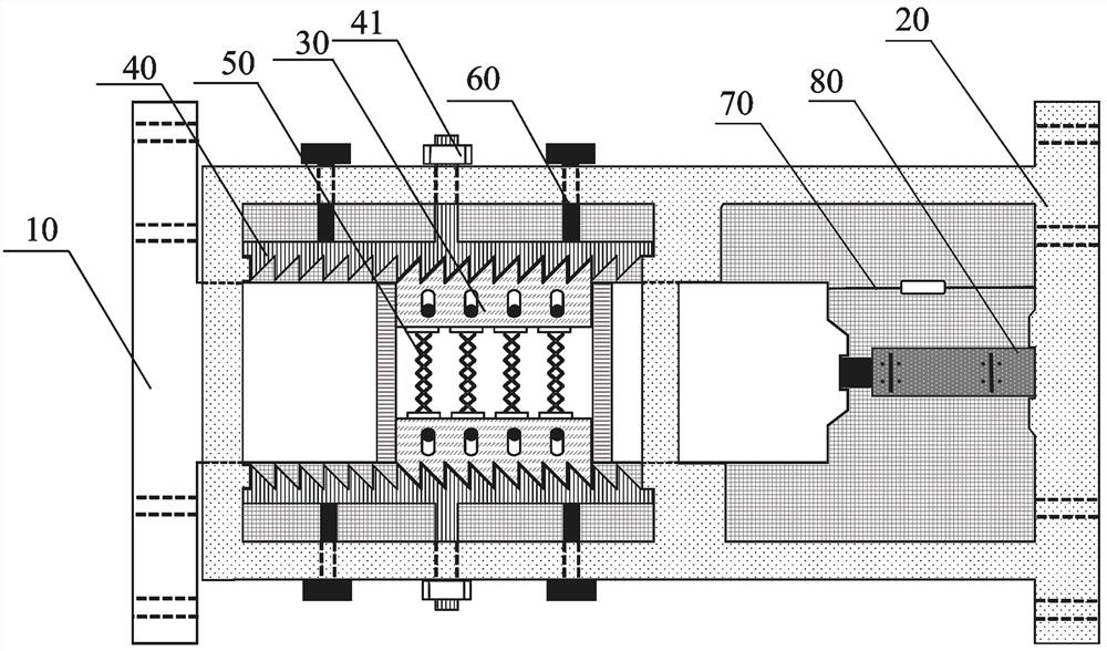 Assembly type prestress applying device for foundation pit steel supporting structure