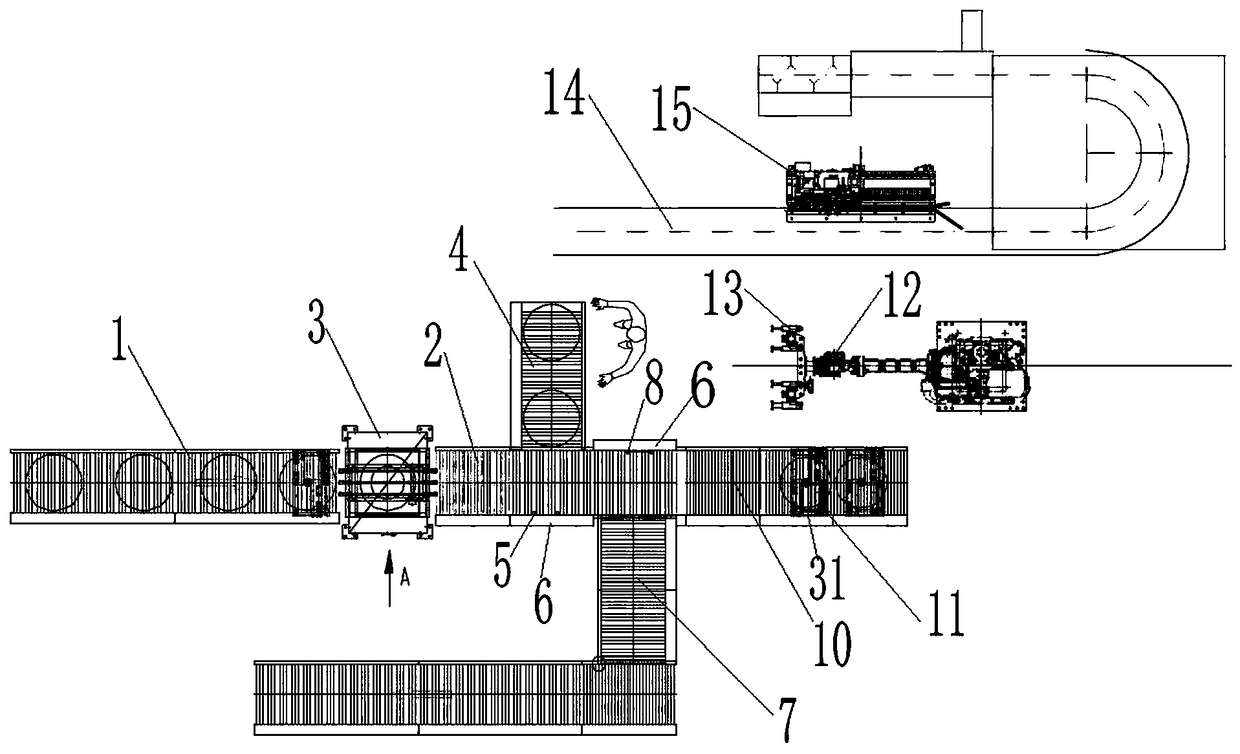 An automatic mounting device for automobile wheel hub spraying line