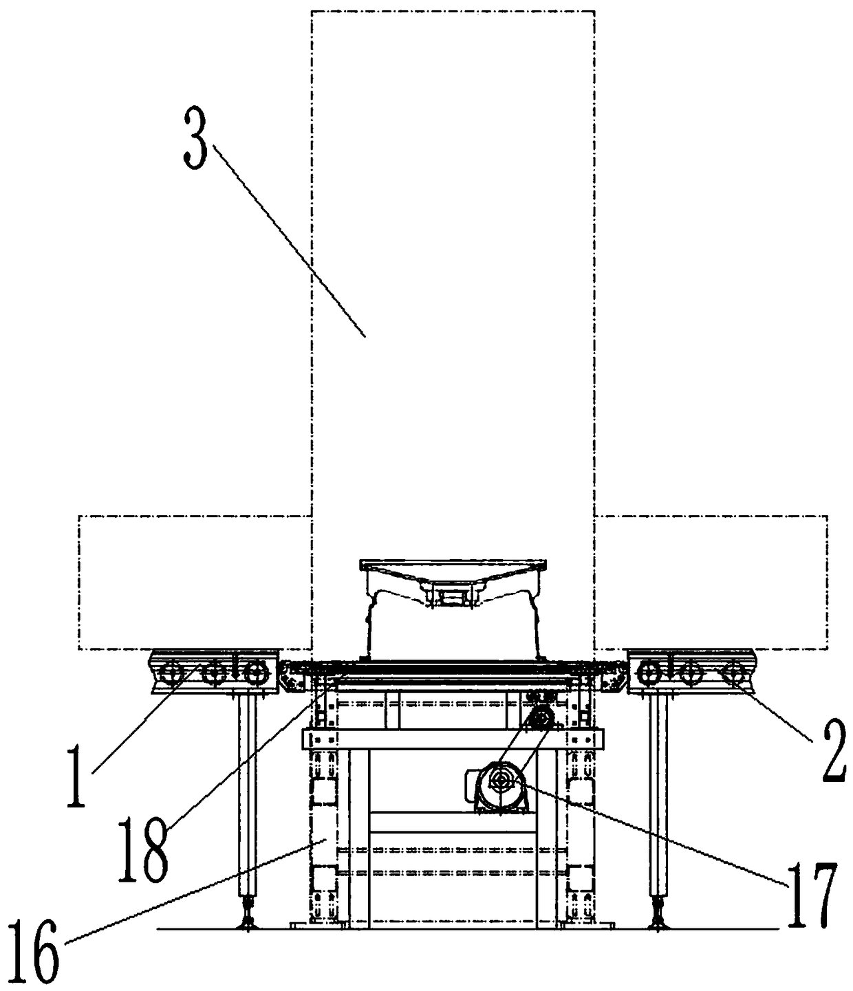 An automatic mounting device for automobile wheel hub spraying line