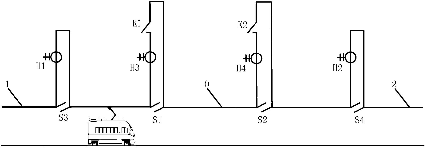 Self-check type auto-passing neutral section system and auto-passing neutral section method of electrified railway