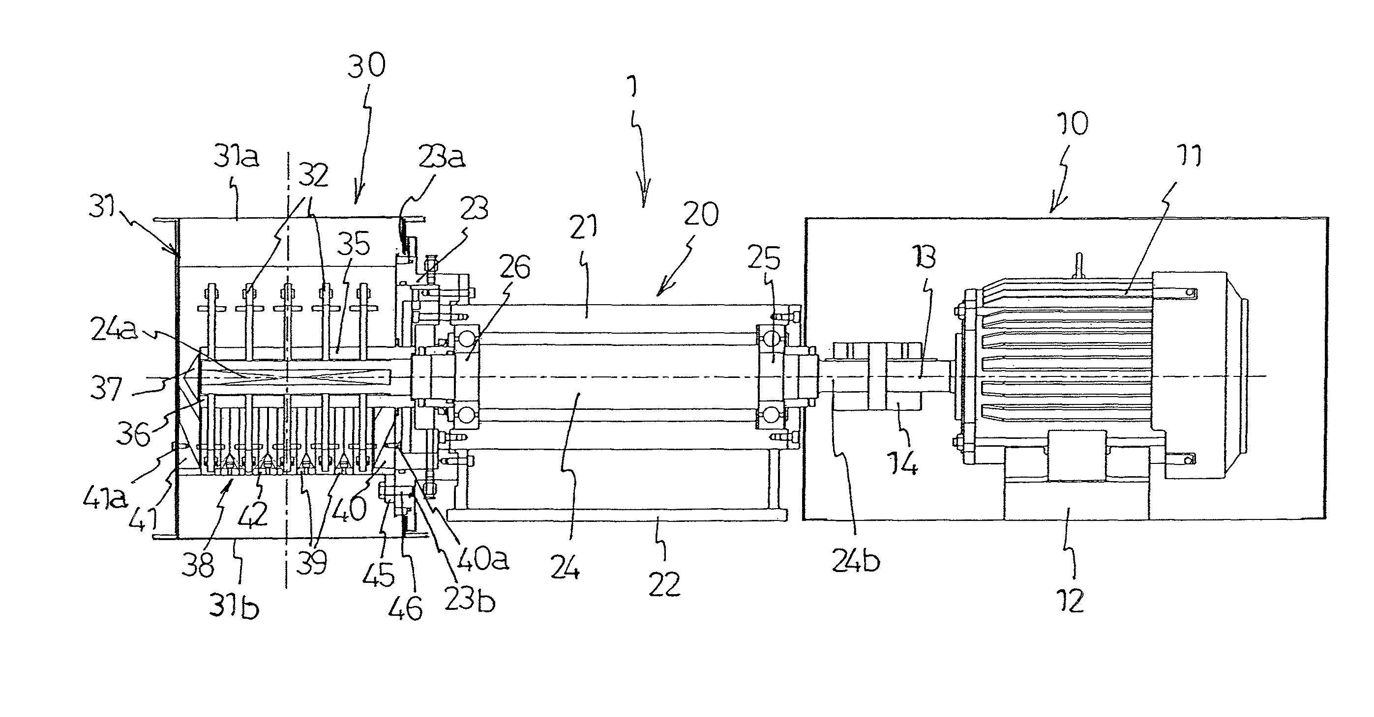 Powder and granular material crushing and sizing apparatus