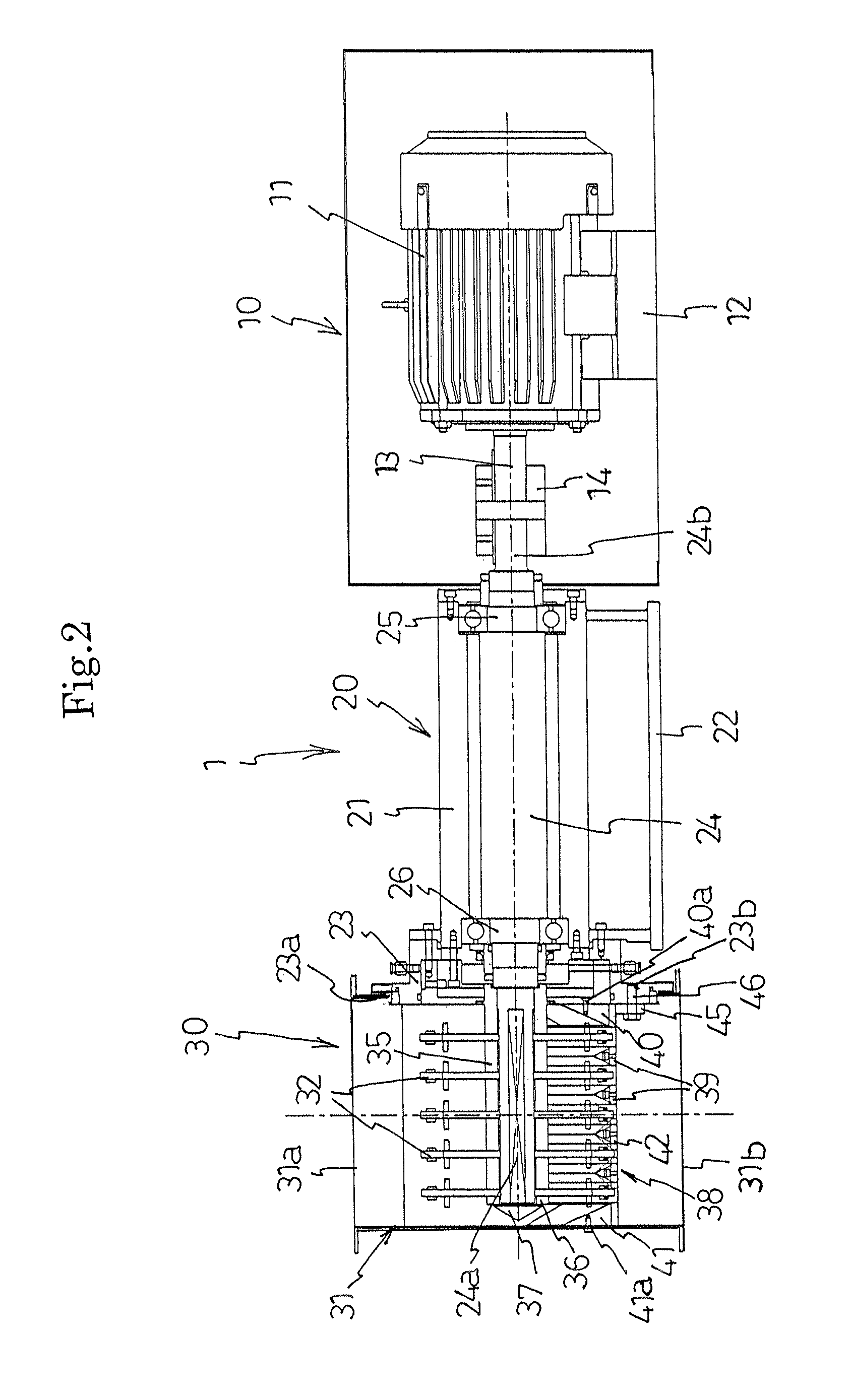 Powder and granular material crushing and sizing apparatus