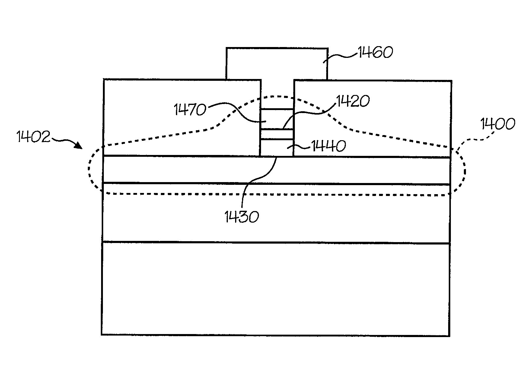 Programmable metallization cell structure including an integrated diode, device including the structure, and method of forming same