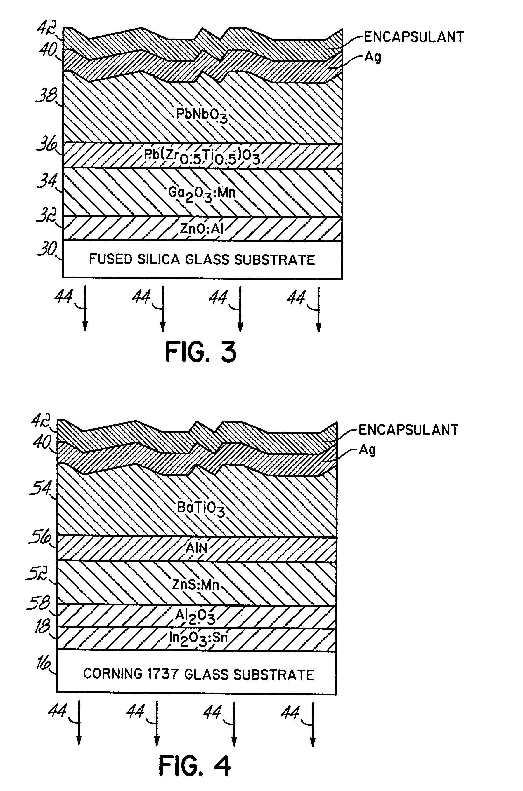 Electroluminescent display formed on glass with a thick film dielectric layer