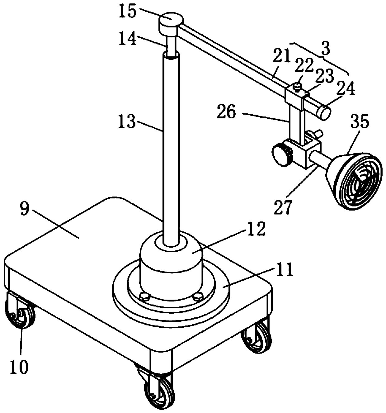 Physiotherapy device for breast surgery department