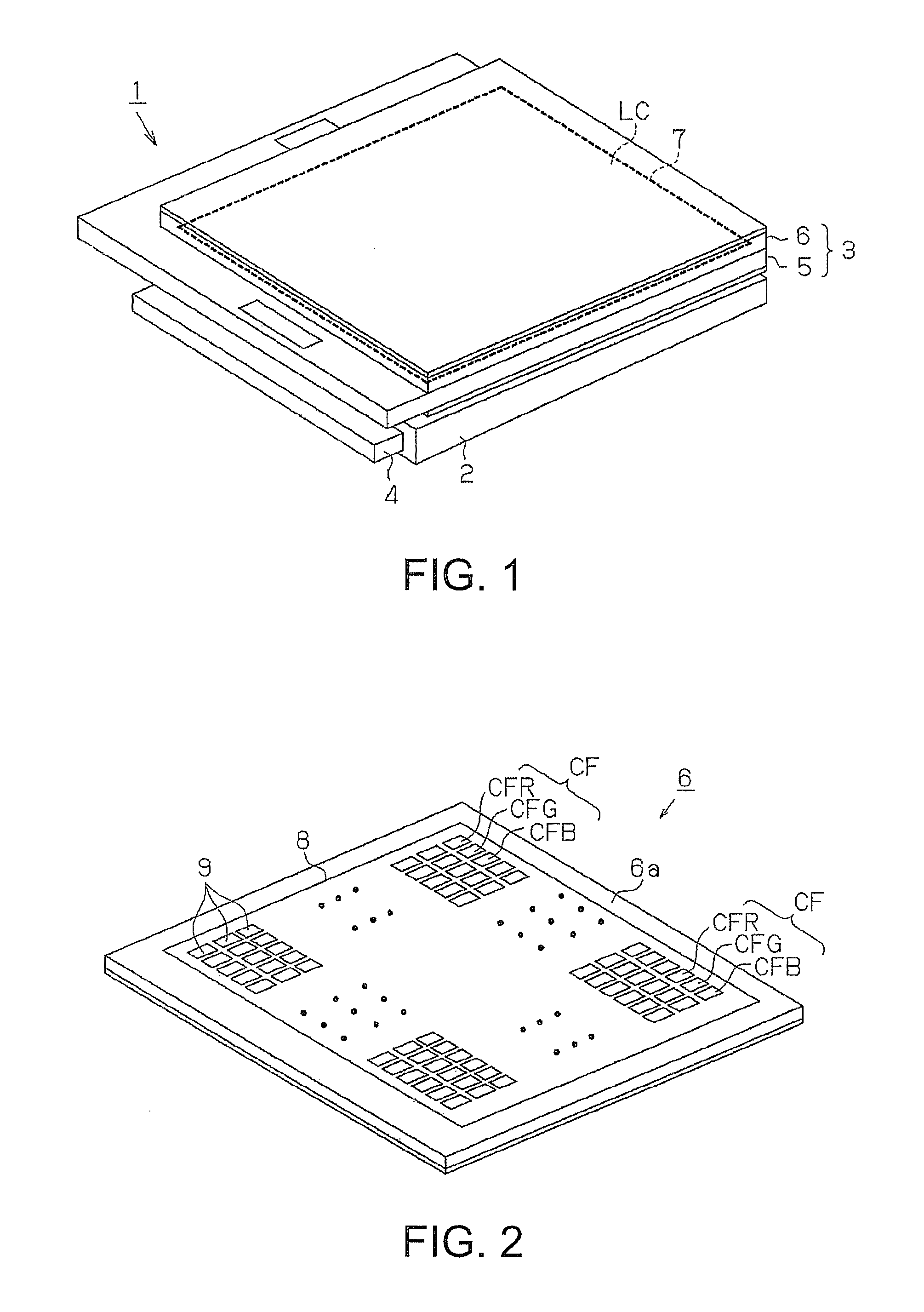 Liquid discharging device and electro optic device