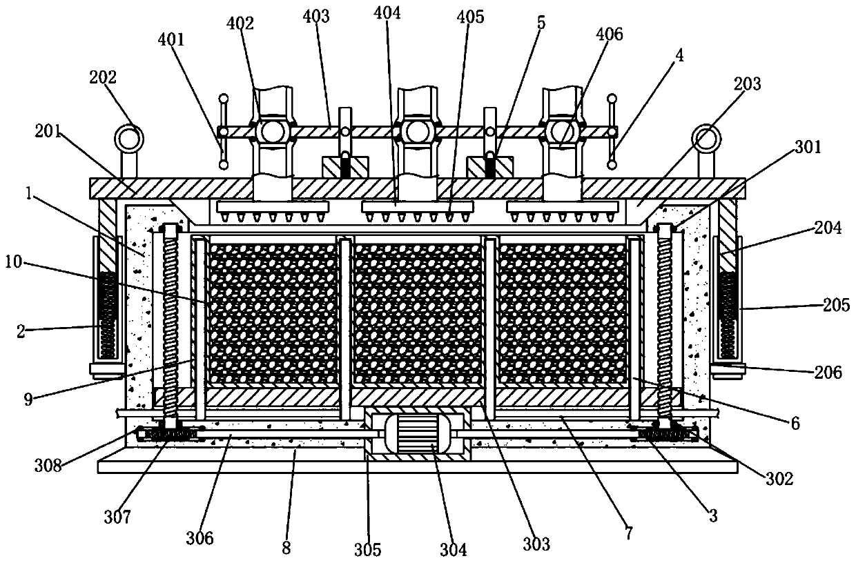 Contaminated soil remediation test device