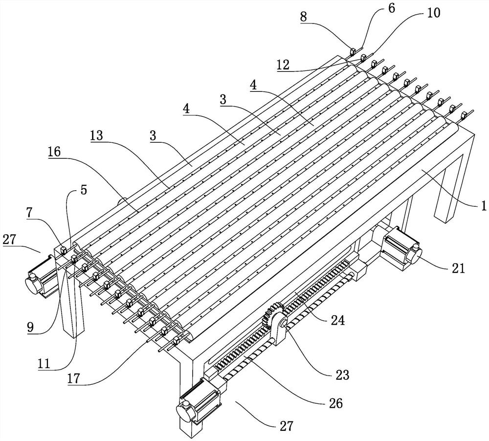 An air cushion adjustable anti-bedsore medical bed structure