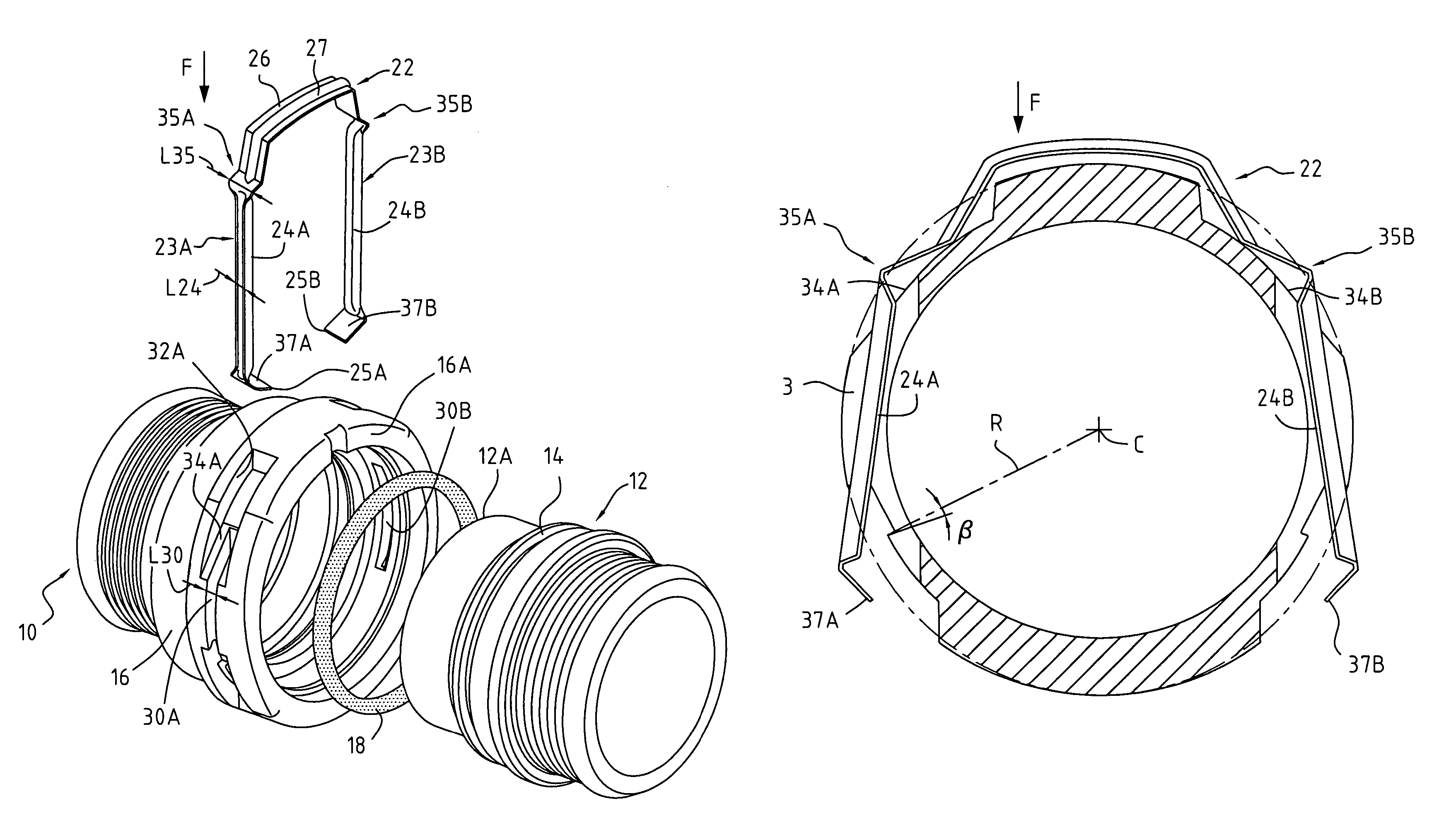 Quick-connect end fitting