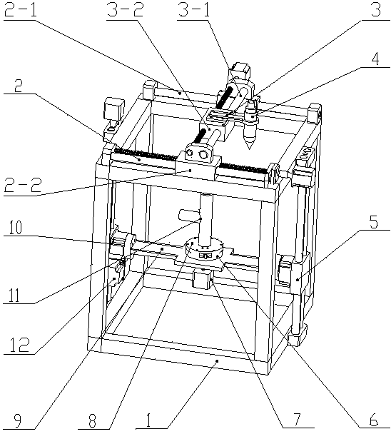 Multidimensional laser printing device and method capable of manufacturing large-angle cantilever structure workpiece