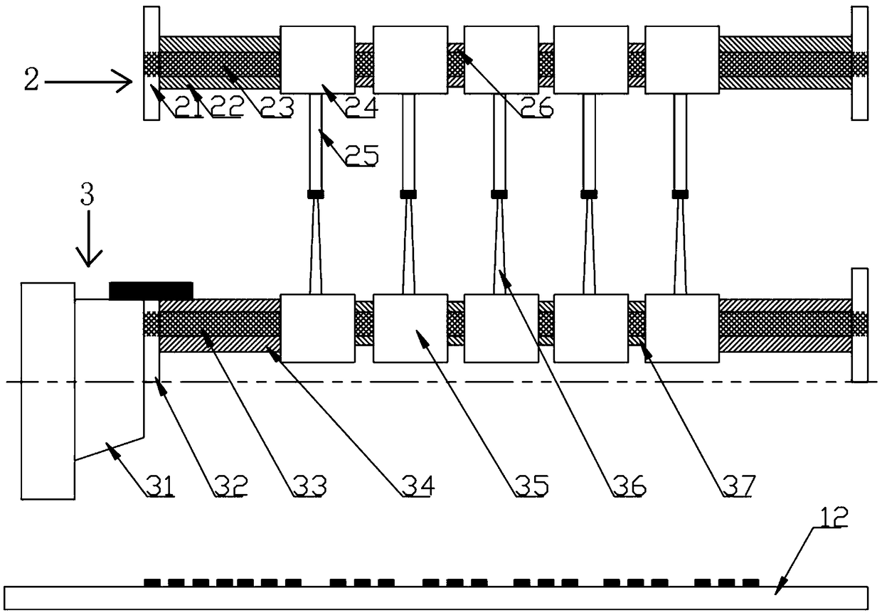 Mass transfer method and device for electronic elements