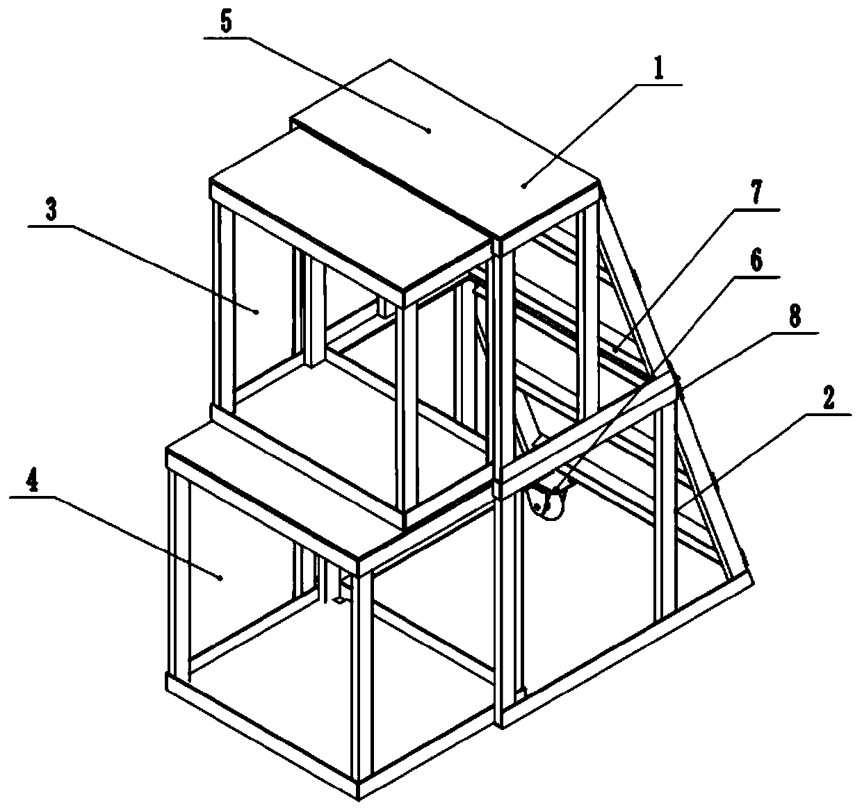 Assembled insulating platform