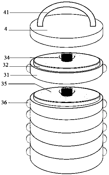 Rotary multilayer porous crucible bracket