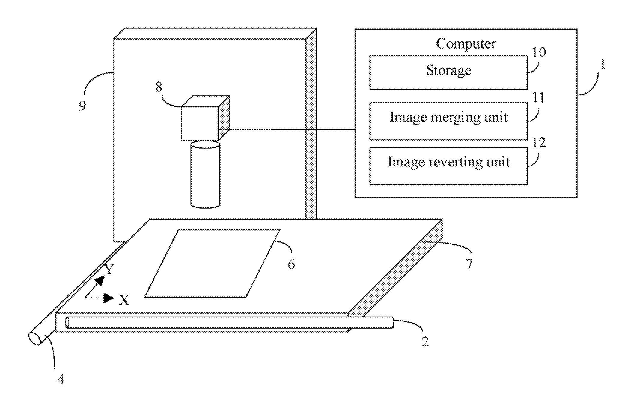 System and method for merging images of an object