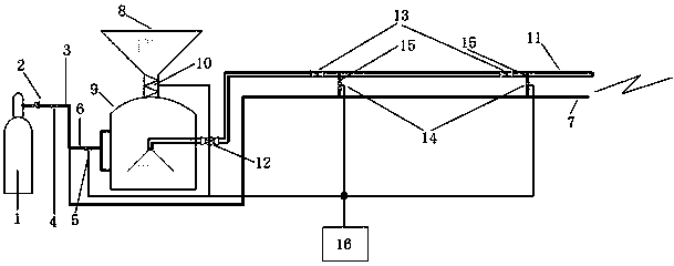 Extended-range long-distance dry powder fire extinguishing system and operation method thereof