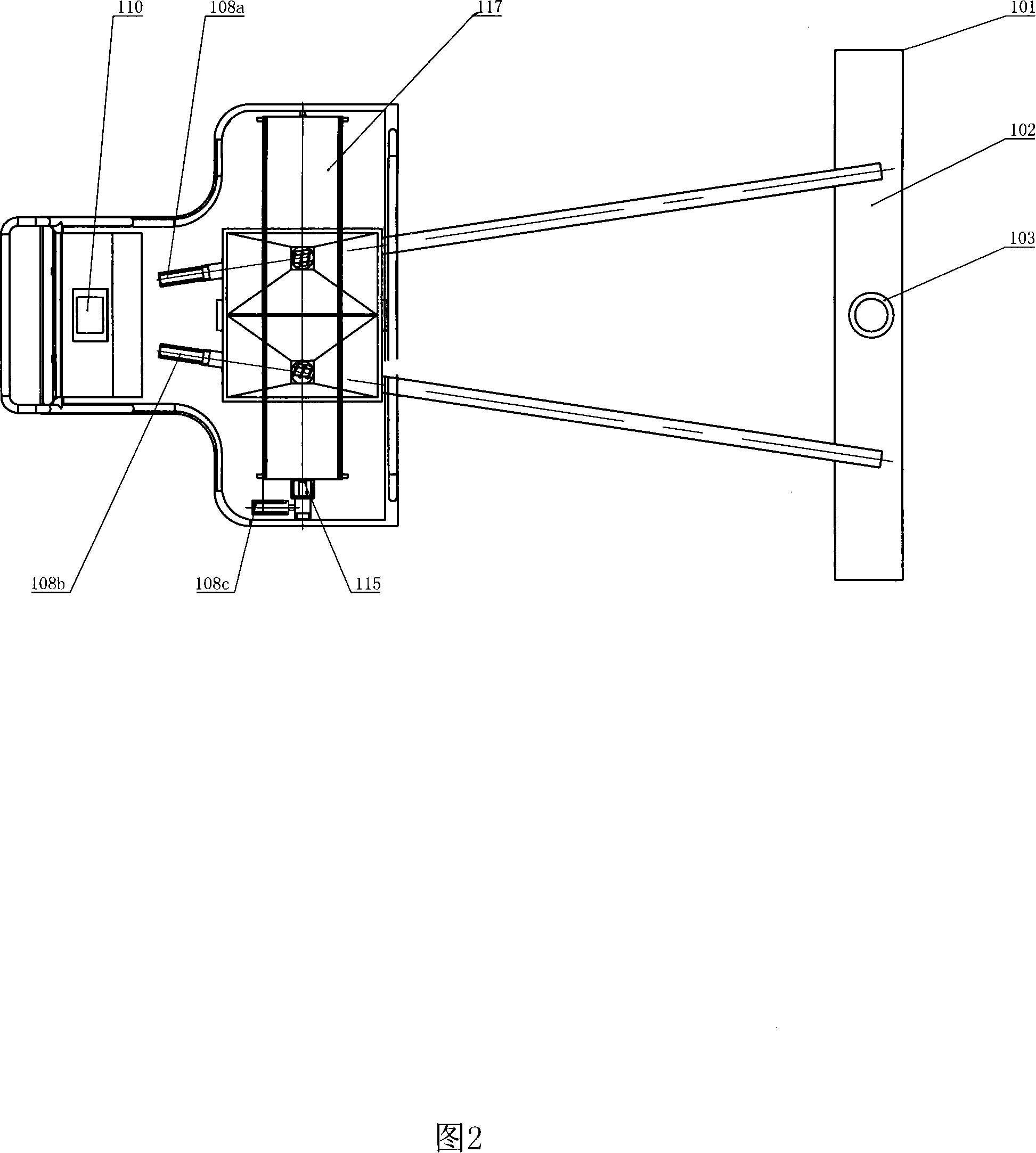 Large-section crystallizer automatic slag adding machine