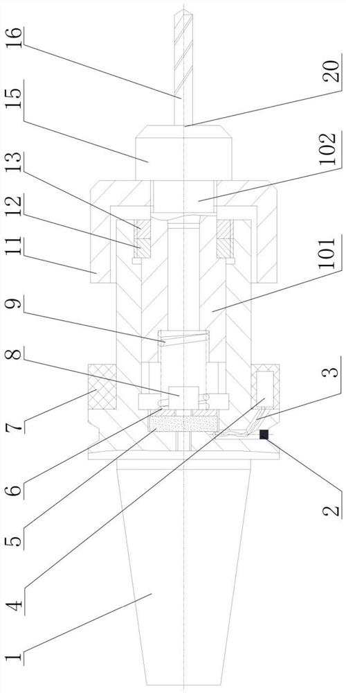 Self-excited vibration drilling cutter handle device