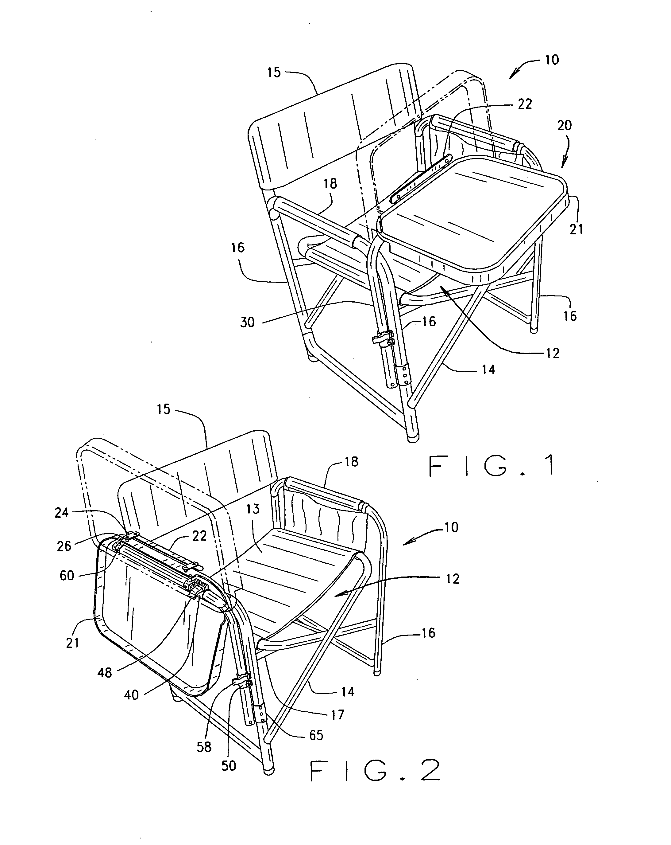 Seating device with a foldable table