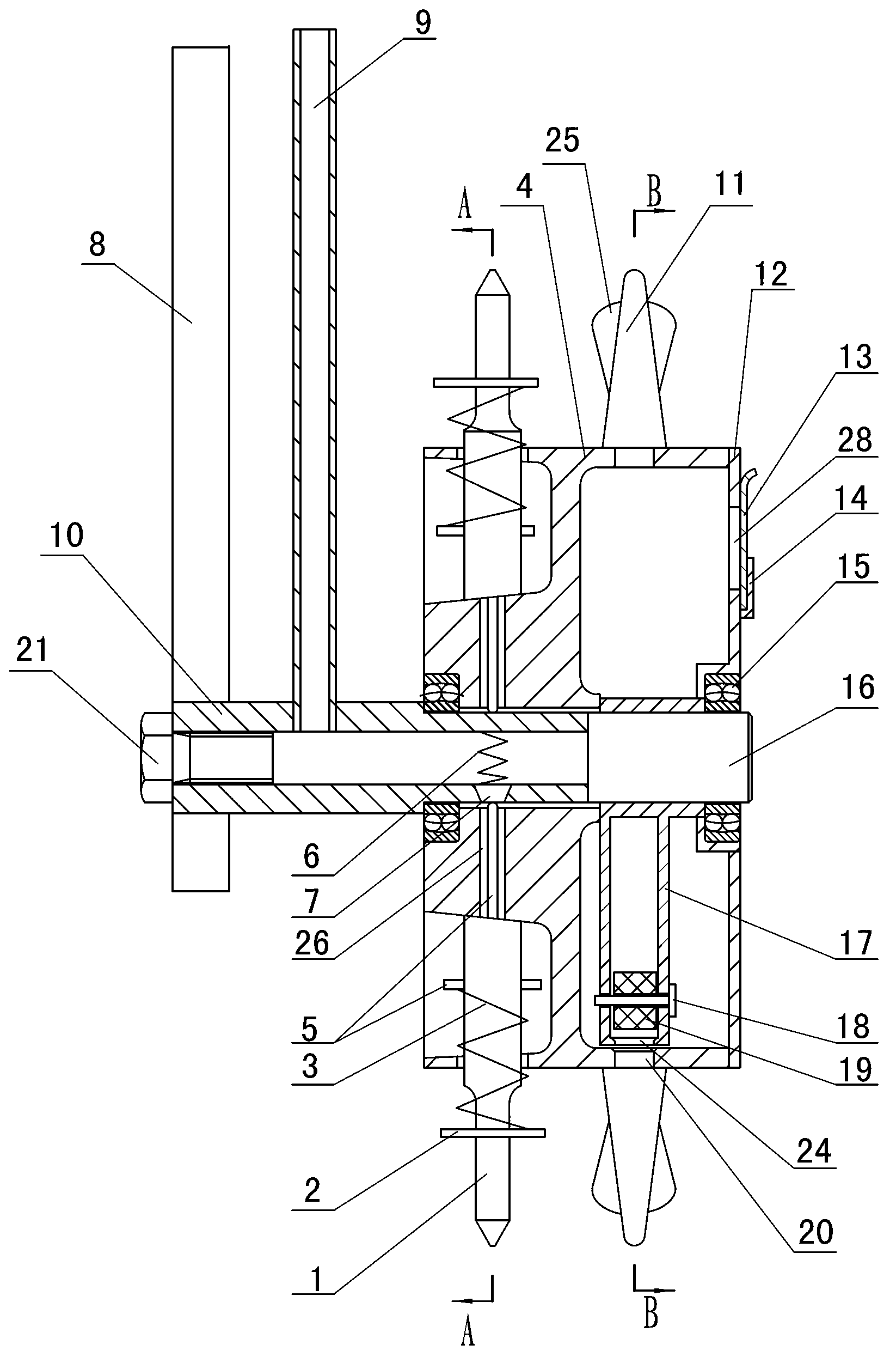 Wheel disc type seed fertilizer dibbler