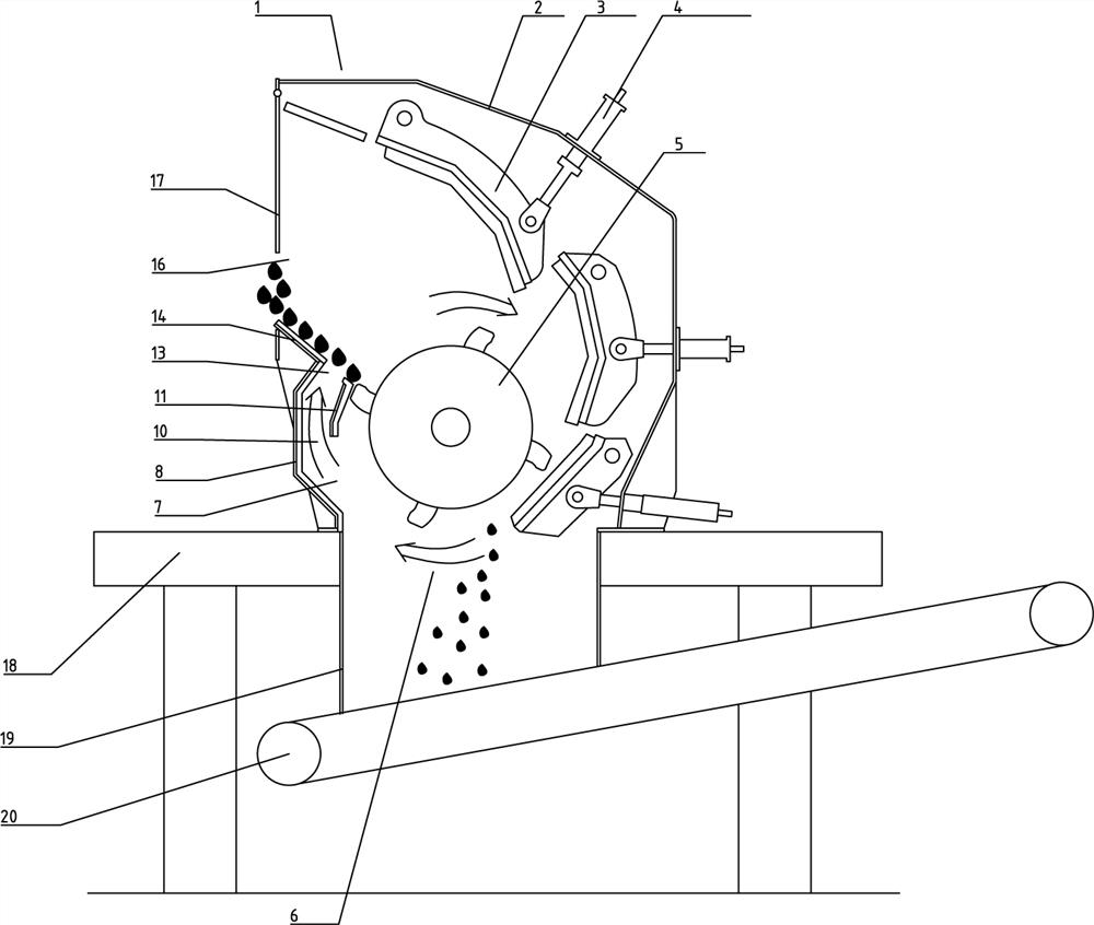 Internal air flow self-circulation type impact crusher