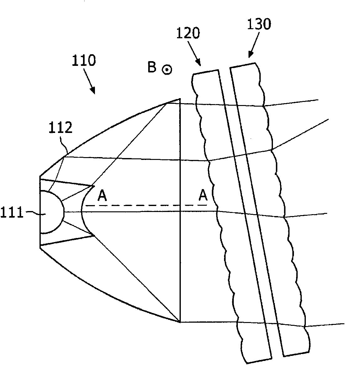 Floodlight with tiltable beam