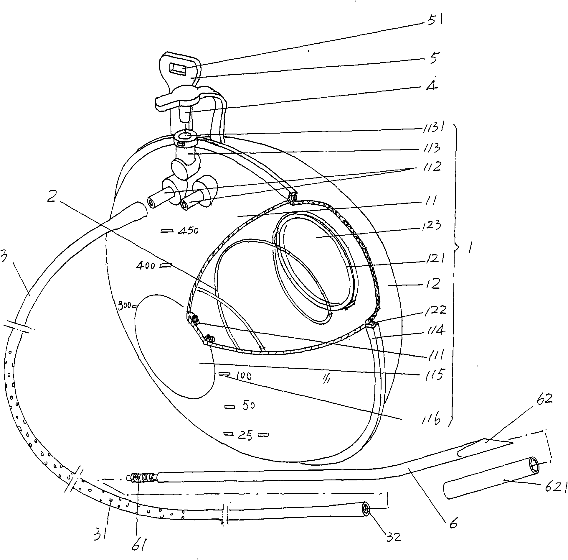 Drainage tube for thoracocentesis negative pressure drainage device