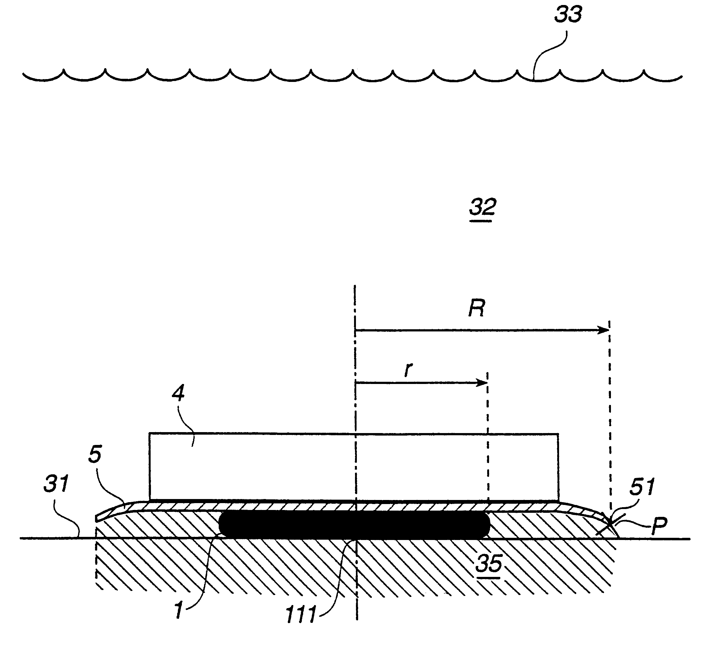 Sea electrode for a high voltage direct current transmission system