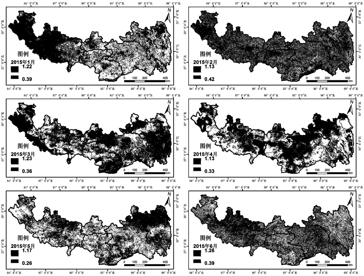 Drought remote sensing monitoring method suitable for high altitude areas