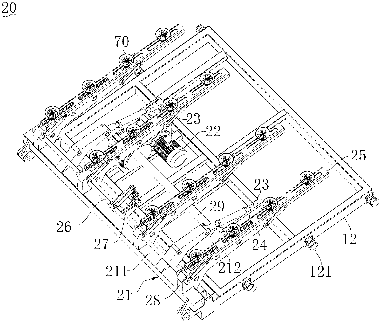 Glass sheet loading and unloading platform