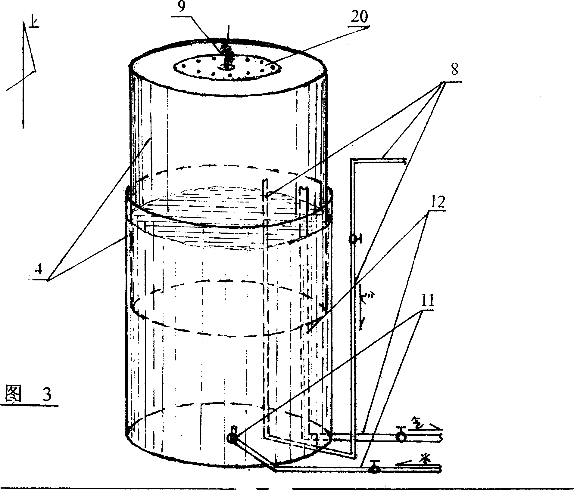 Marsh gas production device combined of standardized mechanism unit containers