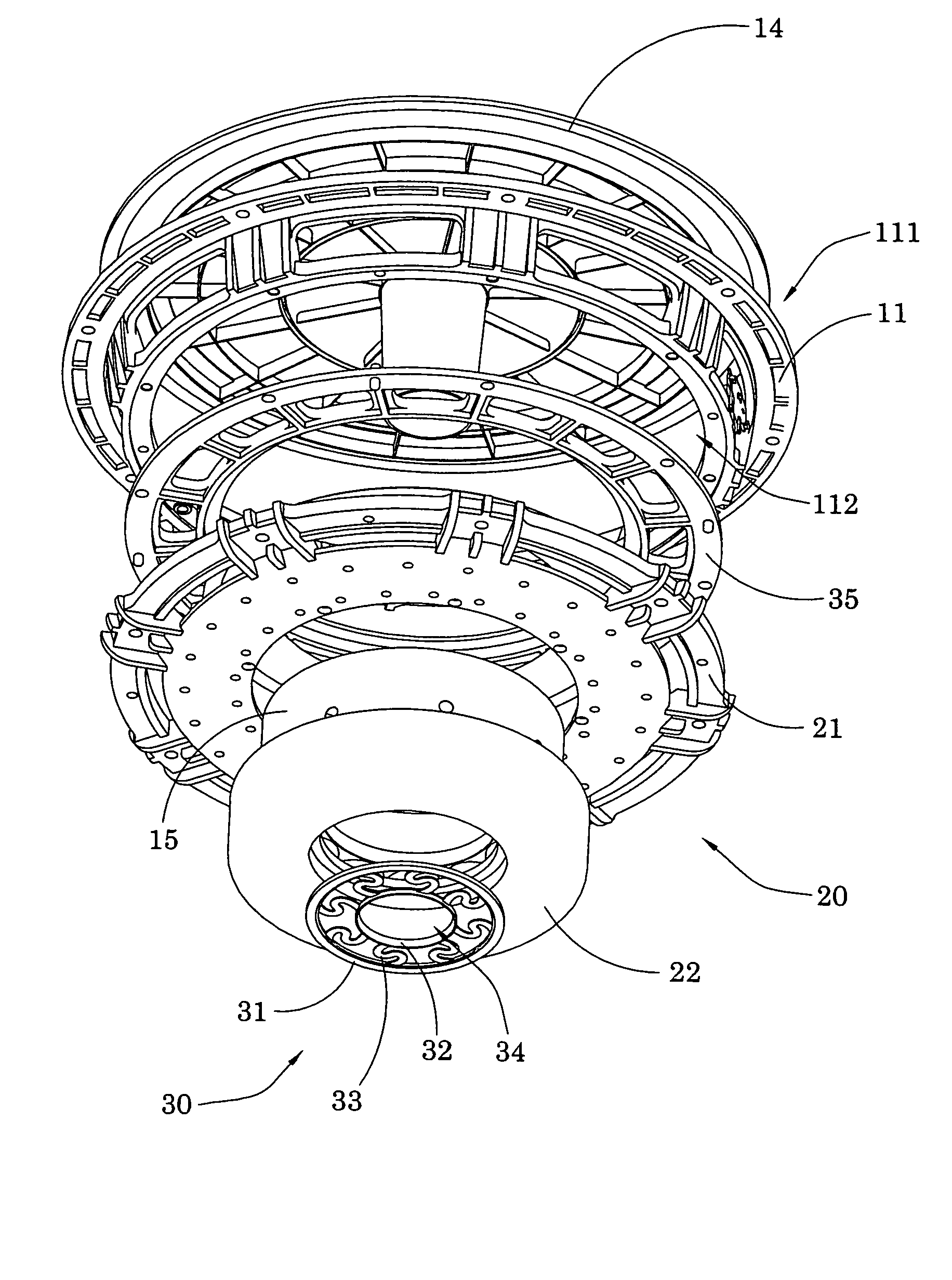 Spider arrangement for electromagnetic vibrator