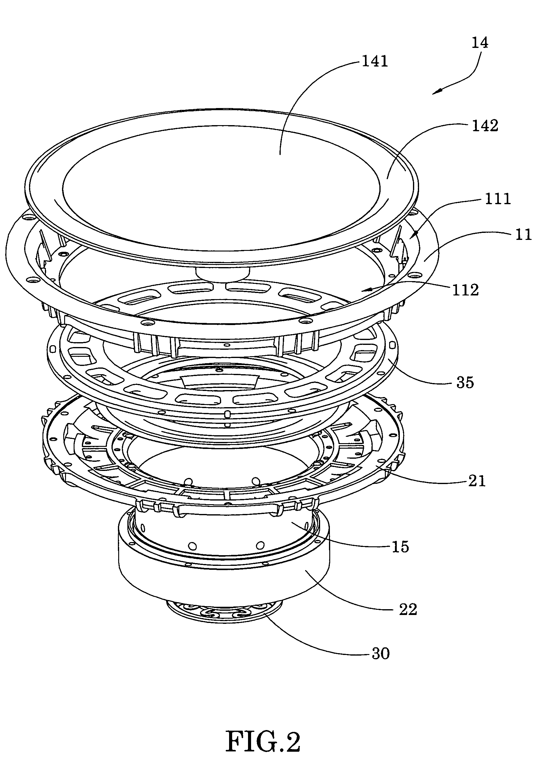 Spider arrangement for electromagnetic vibrator