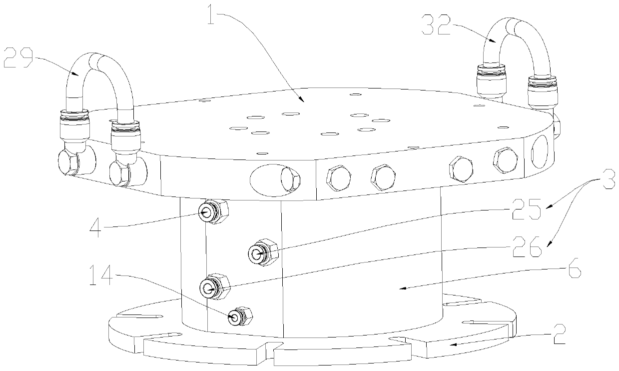 Additional material rotating worktable with circular cooling function