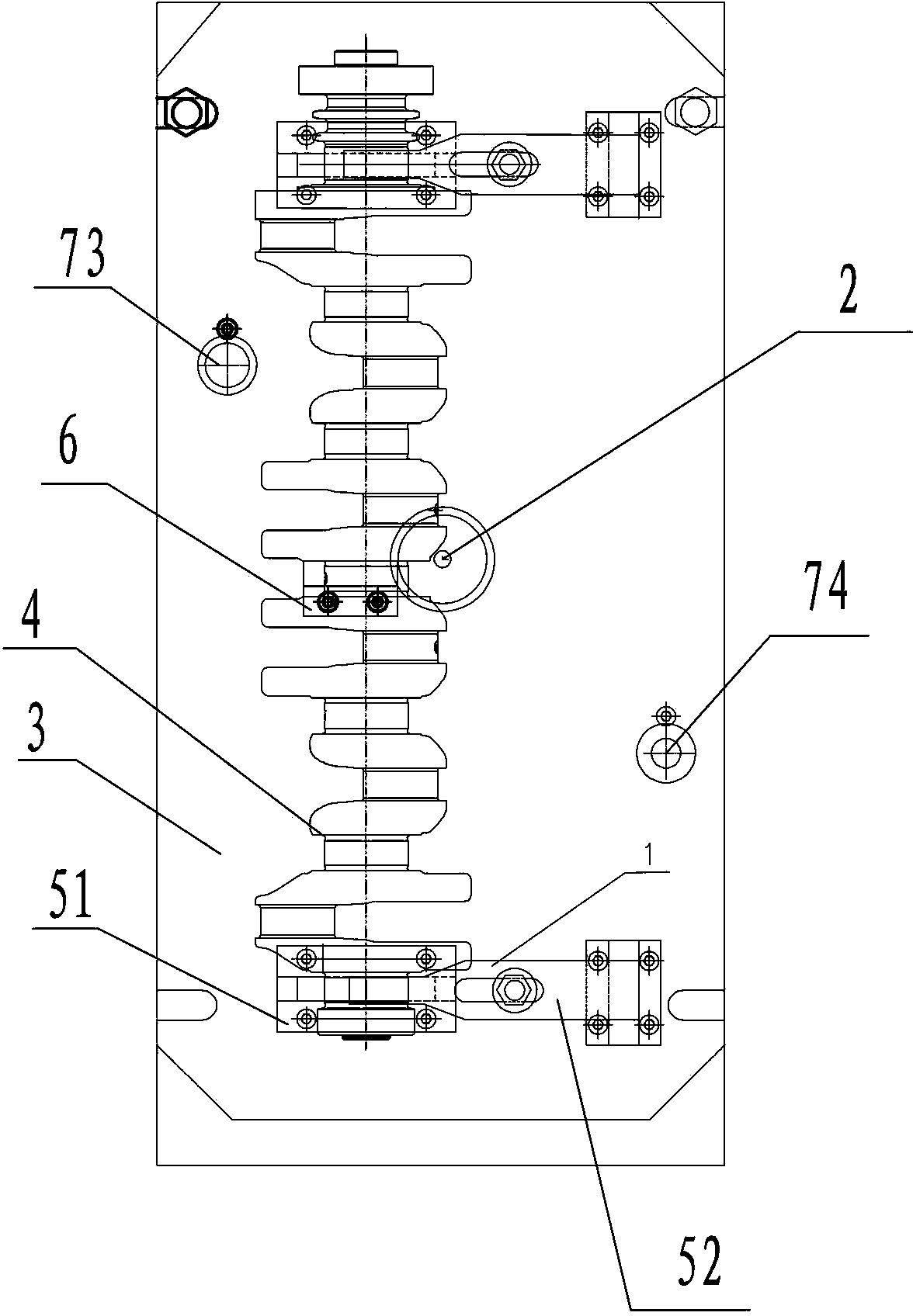 Locating mechanism for machining two ends of crank shaft