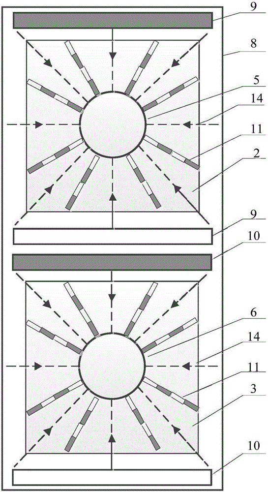 Magnetic particle based directional adjusting system for mobile heat supplying and staged heat transferring performances and method thereof