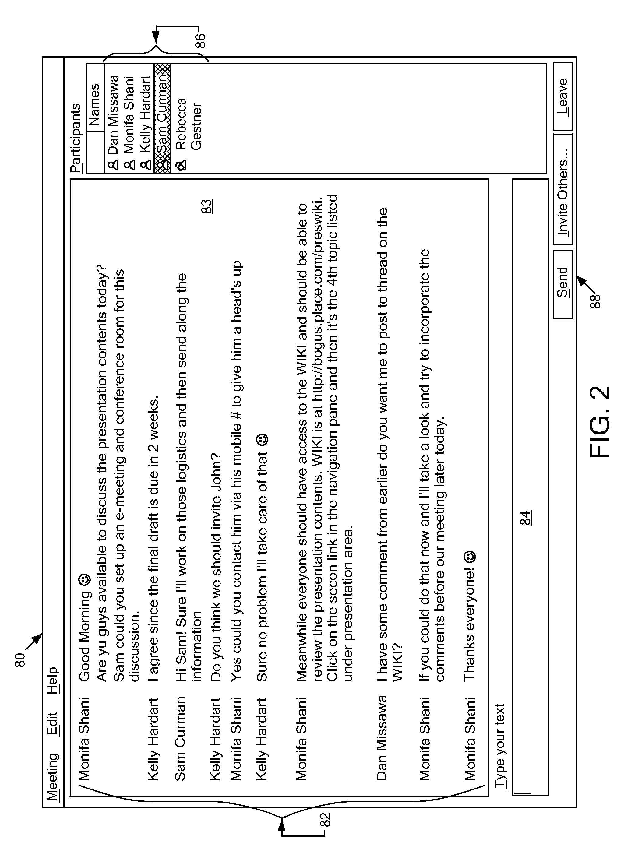 Method and system for selective sharing of flagged information in a group chat environment