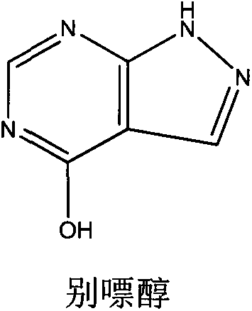 Method for carrying out solvent-out crystallization on allopurinol