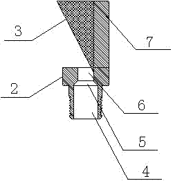 Arc fan nozzle used for reducing dust