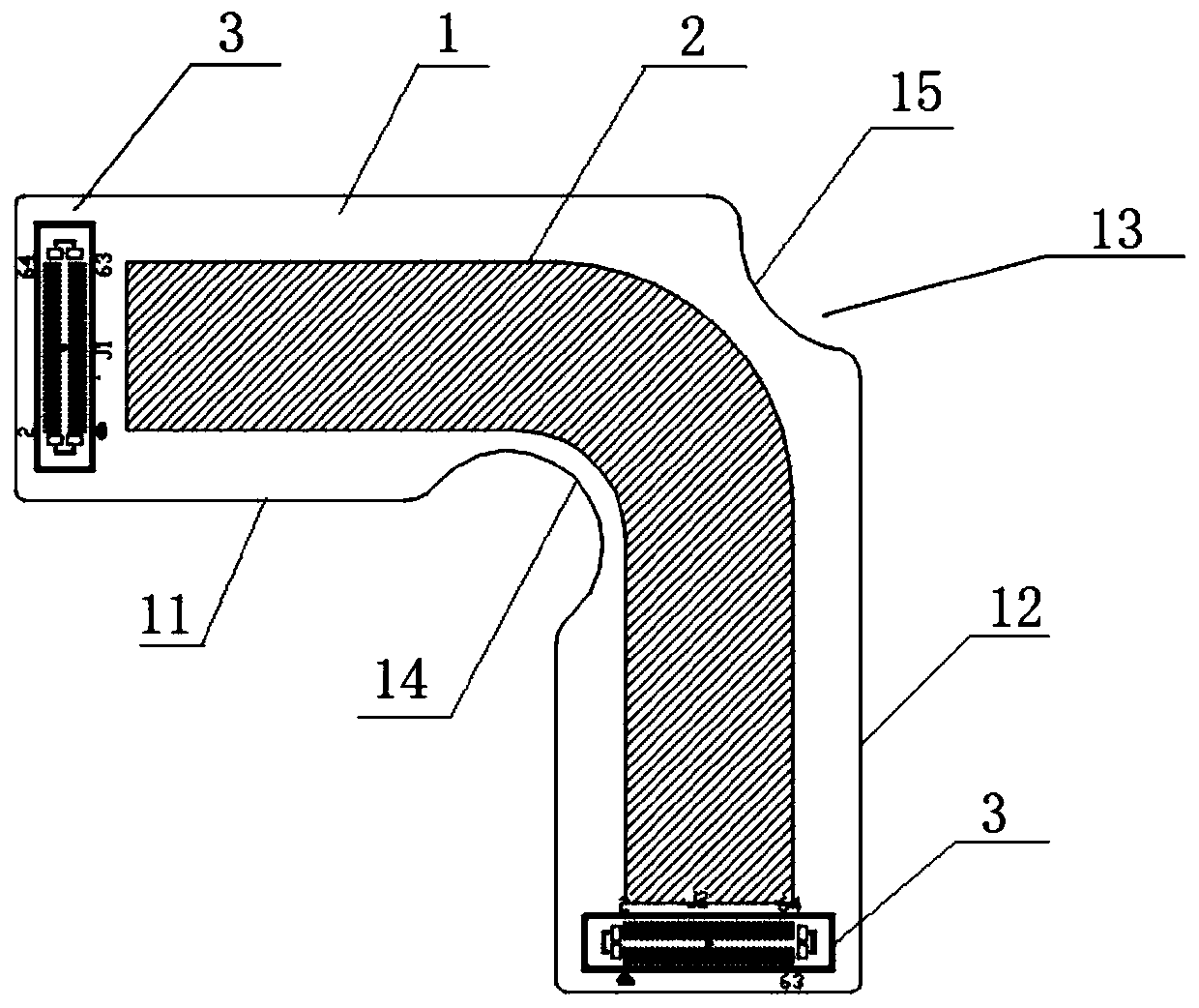 FPC capable of reducing self-twisting stress