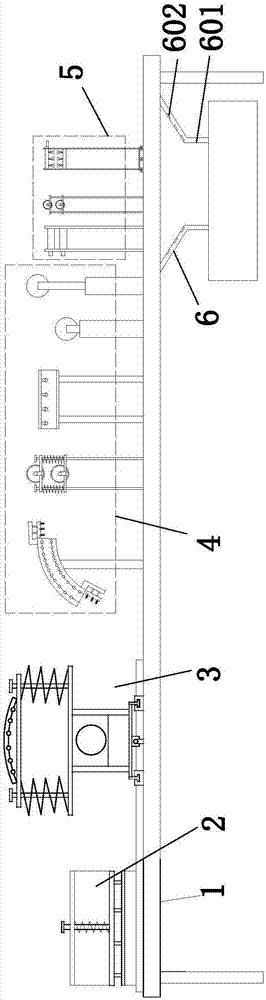 Automatic feeding device for lift guide rail bracket production