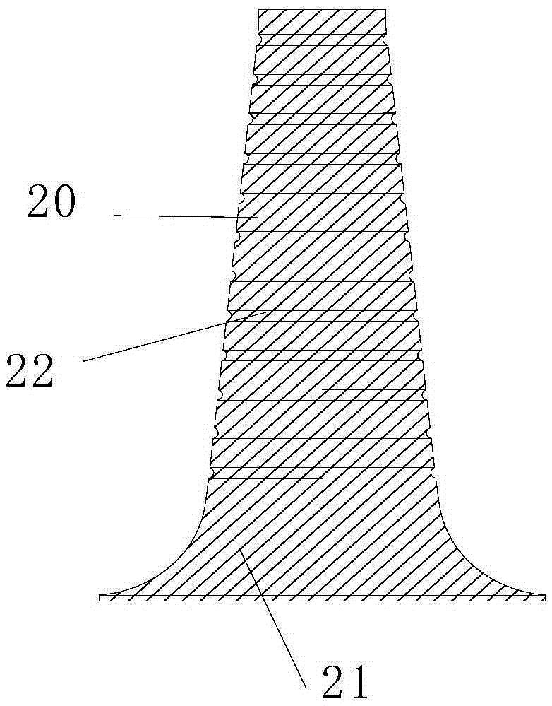 Glass substrate kiln brick provided with fluid flowing hole