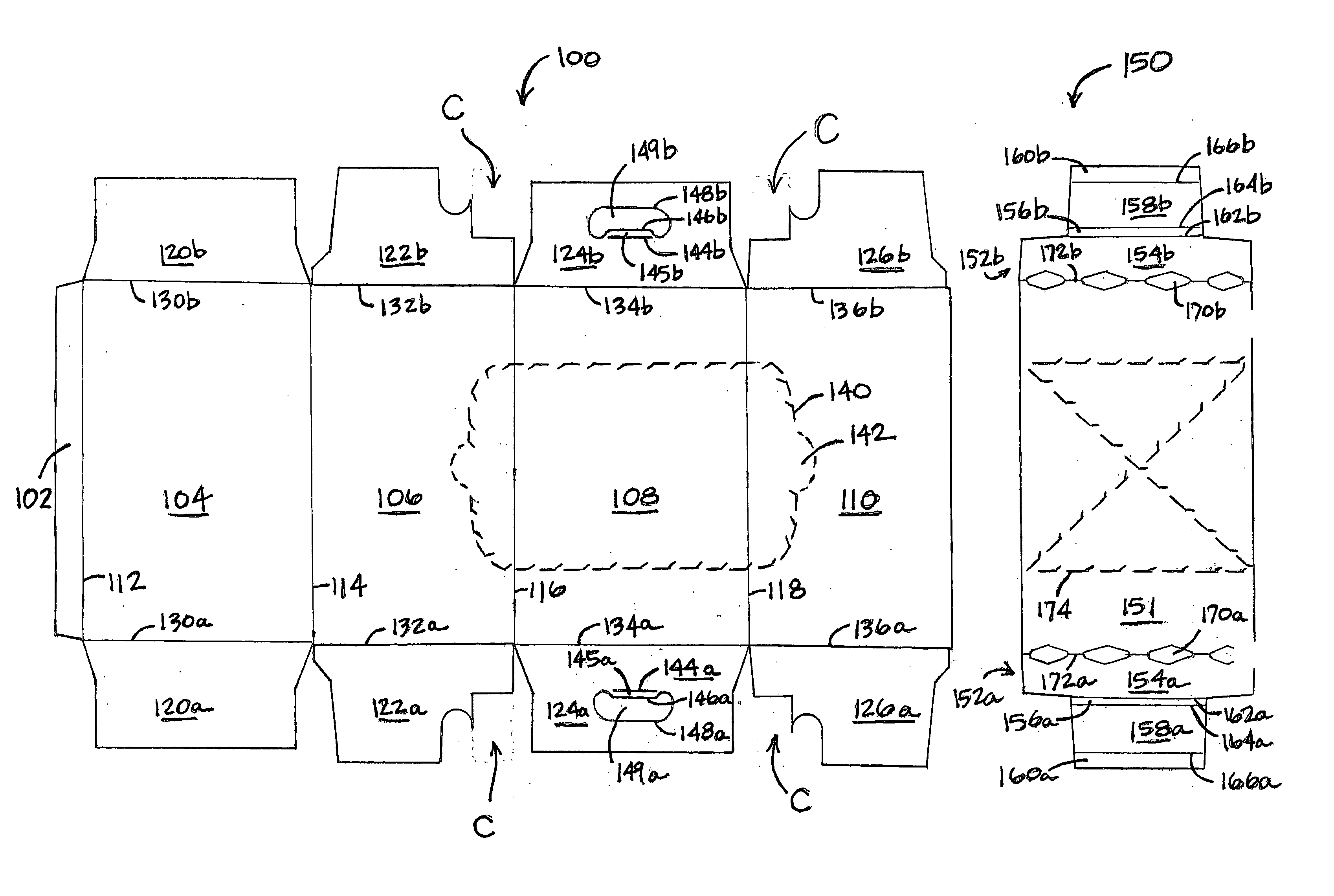 Carton with handle reinforcement structure