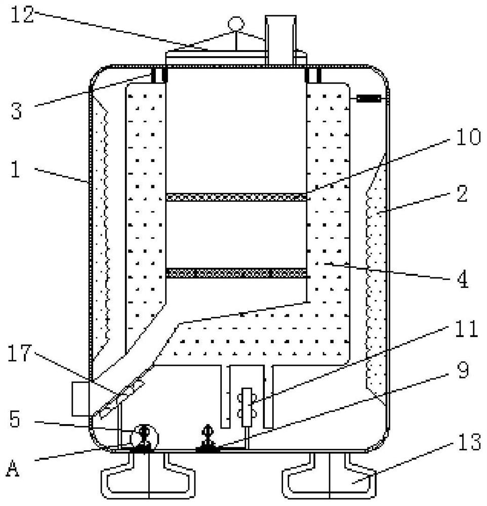 Pendulum type impurity removing and screening mechanism for fused quartz processing