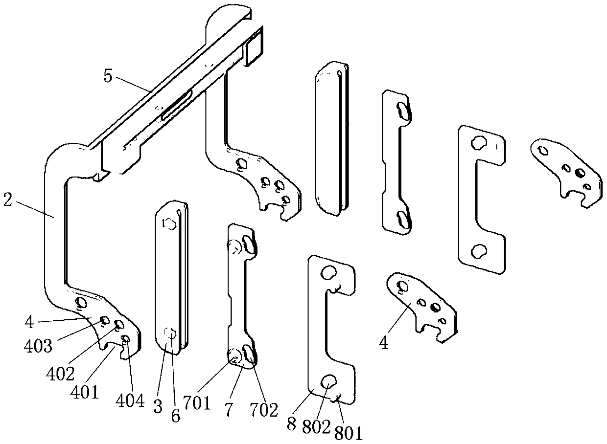 Connector auxiliary plugging and unplugging jig and connecting rod synchronous plugging and unplugging mechanism thereof